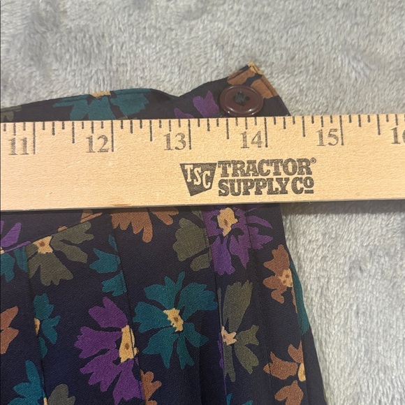 Kasper A.S.L. Wmns Navy Blazer and Floral Pleated Midi Skirt Set Sz 10 Vintage - Picture 7 of 9